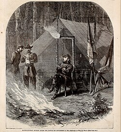 General Butler after the battle of September 29, 1864, sketched by William Waud (Harper's Weekly, October 22, 1864)