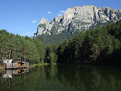 View of the Rosengarten group in South Tyrol