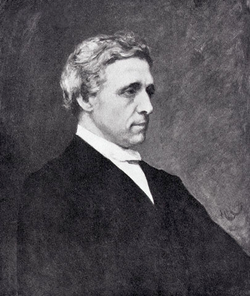 A posthumous portrait of Lewis Carroll by Hubert von Herkomer, based on photographs. This painting now hangs in the Great Hall of Christ Church, Oxford.