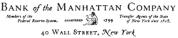 Manhattan Company (1799–1955) letterhead c. 1922
