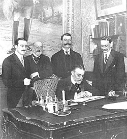 Moment of the signing of the Treaty by which the Spanish Protectorate was created, 27 November, 1912