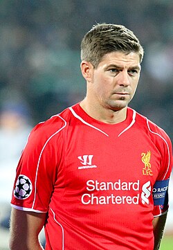 Steven Gerrard is Liverpool's longest-serving captain.