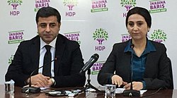 Opposition politicians Selahattin Demirtaş and Figen Yüksekdağ had been arrested on terrorism charges.