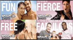 Clear Channel Outdoor rejected the two images on the left.