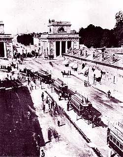 Inauguration of the Milan–Monza tramway, 1876.