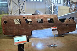 The fuselage of Spartan Cruiser G-ACYK at the National Museum of Flight