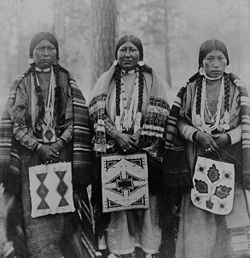 Native American women in Warm Springs Indian Reservation, Wasco County, Oregon (1902)