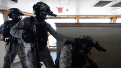Indian MARCOS performing a simulated exercise at RIMPAC 2022