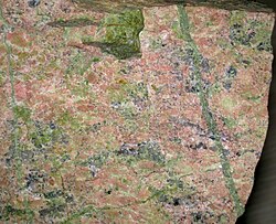 Unakite from near Buena Vista, Virginia