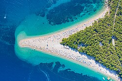 Zlatni Rat beach on the Island of Brač