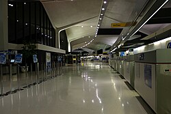 The old Terminal A at night in 2005