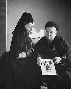 Empress Frederick with her mother Queen Victoria, 1889