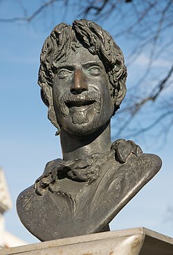Frank Zappa bust by Vaclav Cesak in Bad Doberan, Germany