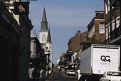 WDSU's longtime French Quarter location, seen shortly before their move in 1996.