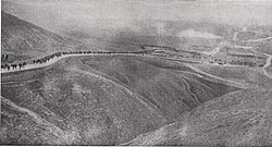 The 60th (2/2nd London) Division marching from Jerusalem to the Jordan Valley, March 1918