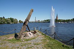 Memorial anchor in Kirjurinluoto, Pori, Finland