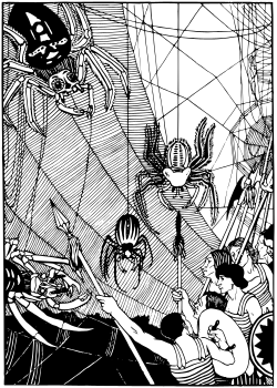 1894 illustration by Aubrey Beardsley for Lucian's novel A True Story
