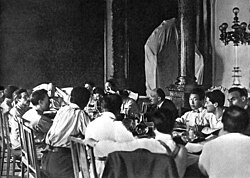 Lenin in one of the committees of the II Congress of the Comintern