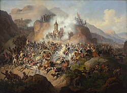Polish cavalry at the Battle of Somosierra in Spain, 1808