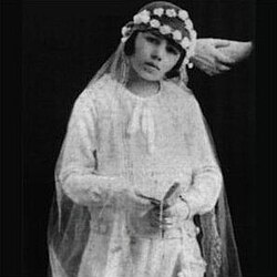Eva Duarte at her First Holy Communion, 1926