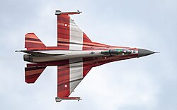 F-16AM in the type's last year of service for the Royal Danish Air Force in 2025.