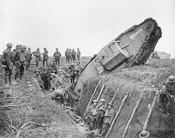 Failure of a tank to cross an anti-tank trench