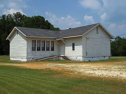 The former Mount Sinai School in rural Autauga County, completed in 1919. It was one of the 387 Rosenwald Schools built in the state.