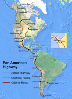 Pan-American Highway slices through Central America