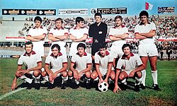 Ferrini (standing, second from the left) as Torino captain in 1970