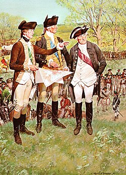 An illustration depicting Major General Artemas Ward, one of Washington's key officers