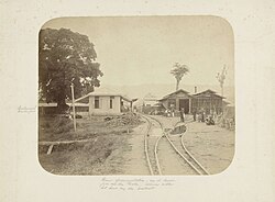 A train station in Koetaradja (Banda Aceh) c. 1870–1900
