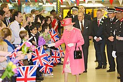 Visiting Birmingham in July 2012 as part of the Diamond Jubilee tour