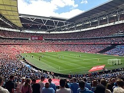 The 2023 FA Cup final at Wembley Stadium between Manchester City and Manchester United