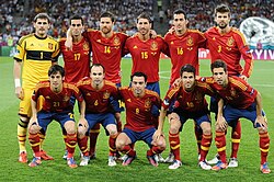 Spain team before the final
