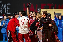 BTS performing during the 2026 FIFA World Cup final halftime show