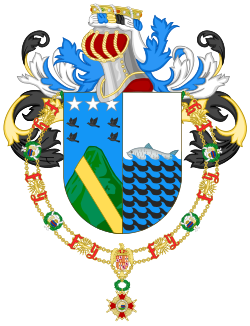 Arms of Mauricio Macri as member of the Order of Isabella the Catholic