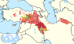 Geographic distribution of the Kurdish languages spoken by Kurds Northern Kurdish Central Kurdish Southern Kurdish (Gorani is included) Zazaki mixed dialect areas