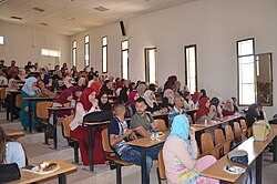 Students at the University of Chlef in Algeria
