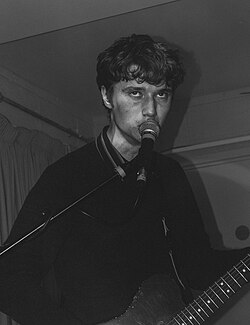 Former Black Country, New Road frontman Isaac Wood, performing in 2020