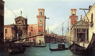 View of the Entrance to the Venetian Arsenal, 1732