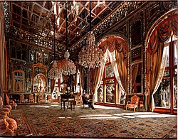 Kamal-ol-molk's Mirror Hall of Golestan Palace, often considered a starting point in Iranian modern art[606]
