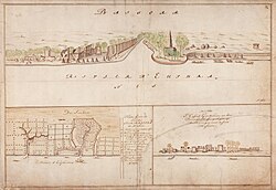 View of Basra in c. 1695, by Dutch cartographer Isaak de Graaf