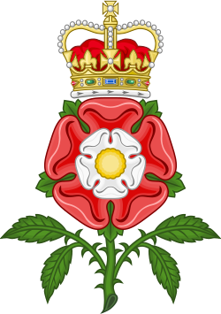 The Tudor Rose badge of the House of Tudor.