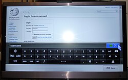 LG smart TV using the Web browser
