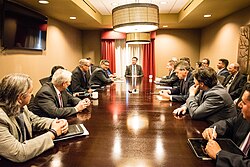FBI Director James Comey visiting the Fort Berthold Indian Reservation in North Dakota in June 2016