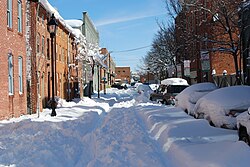Winter on Lancaster Street in Baltimore's Fells Point