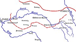 Opposing positions: 5 September (dashed line) 13 September (solid line)
