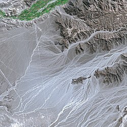 Nazca lines seen from SPOT satellite
