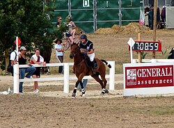 Competitor leaving from a starting box