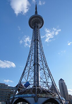 Dragon Tower (Long Ta), a 336-meter-tall freestanding lattice tower, serves as the headquarter of HLJTV.